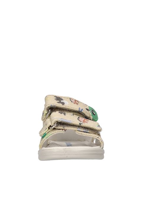 Sandali in pelle e tessuto FALCOTTO | MEMO 2 0011501092.04.0E01BEIGE-MULTICOLOR